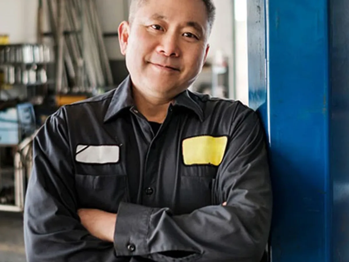 Business operator in a workshop